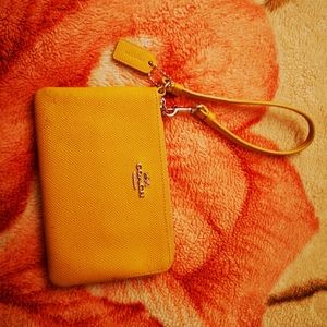 Coach leather wristlet